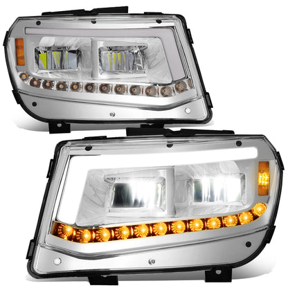 FAROS 14-15 CHEVROLET CAMARO - FITS MODELS WITH HALOGEN HEADLIGHTS ONLY - FULL LED - CHROME