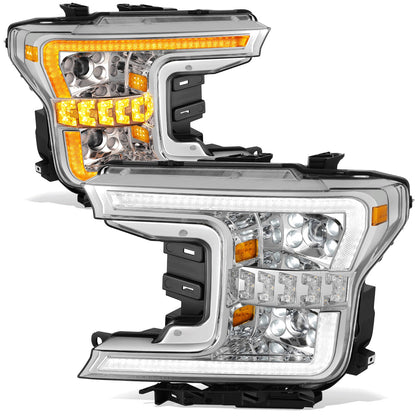 FAROS FORD F150 2018-2020 - FITS MODELS WITH FACTORY LED HEADLIGHTS ONLY - CHROME