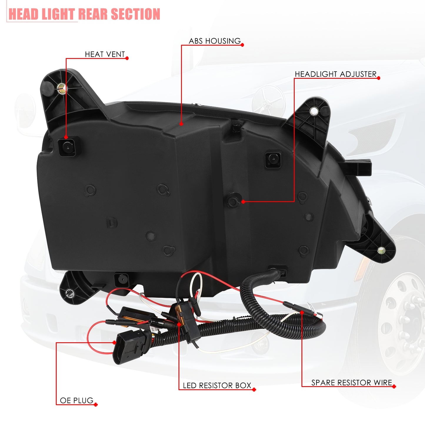 FAROS 13-20 PETERBILT 579 / 11-18 PETERBILT 587 - CHROME