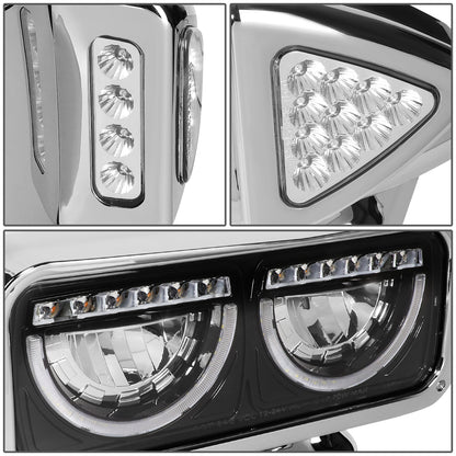 FAROS 81-88 PETERBILT 359 / 87-07 PETERBILT 379 / 08-21 PETERBILT 389 - REQUIRES WIRING TO VEHICLES LIGHTING HARNESS - BLACK