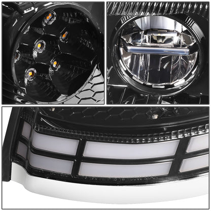 FAROS 03-17 VOLVO VN VNL VNM VNX MODEL TRUCKS - REFLECTOR HIGH / LOW WHITE AMBER LED SWITCHBACK - BLACK