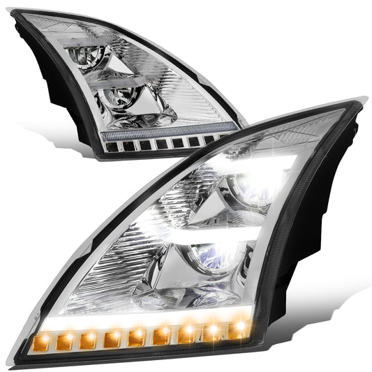 FAROS 18-21 VOLVO VNL, VNL 300, VNL 400, VNL 740, VNL 760, VNL 860 / 18-21 VOLVO VNR, VNR 300, VNR 400, VNR 640 - REFLECTOR HIGH / LOW SEQUENTIAL CHASE LED - CHROME