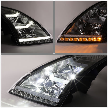 FAROS 18-21 VOLVO VNL, VNL 300, VNL 400, VNL 740, VNL 760, VNL 860 / 18-21 VOLVO VNR, VNR 300, VNR 400, VNR 640 - REFLECTOR HIGH / LOW SEQUENTIAL CHASE LED - CHROME