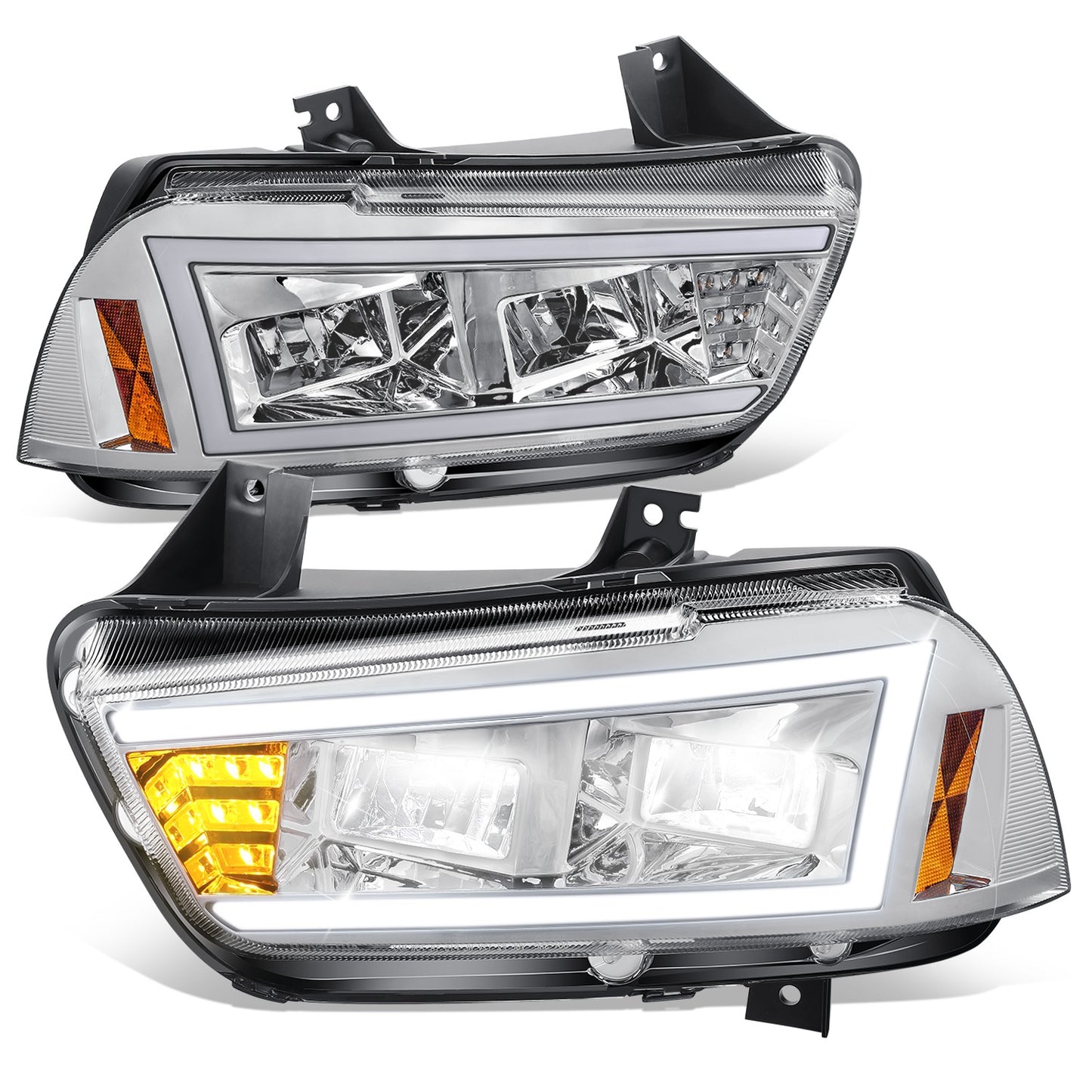 FAROS DODGE CHARGER 2011-2014 HEADLIGHT CHROME