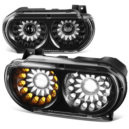 FAROS 2008-2014 DODGE CHALLENGER LED HEADLIGHT   BLACK