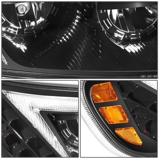 FAROS 08-19 PETERBILT 325 / 05-20 PETERBILT 330 / 05-10 PETERBILT 335 / 10-20 PETERBILT 337 / 07-10 PETERBILT 340 / 10-20 PETERBILT 348 / 07-18 PETERBILT 382 / 07-14 PETERBILT 384 / 05-16 PETERBILT 386 / 99-11 PETERBILT 387 - FULL LED RGB DRL - BLACK