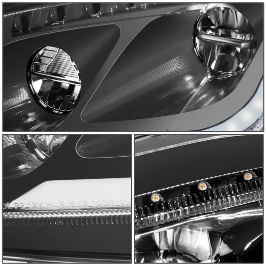 FAROS 13-20 PETERBILT 579 / 11-18 PETERBILT 587 - FULL LED RGB DRL SEQUENTIAL TURN SIGNAL - BLACK