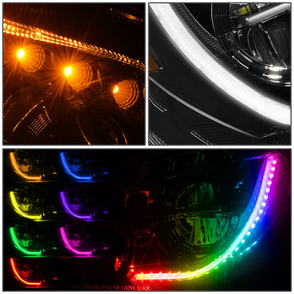 FAROS 13-21 KENWORTH T680 - FULL LED SEQUENTIAL TURN SIGNAL RGB RUNNING LIGHT - BLACK