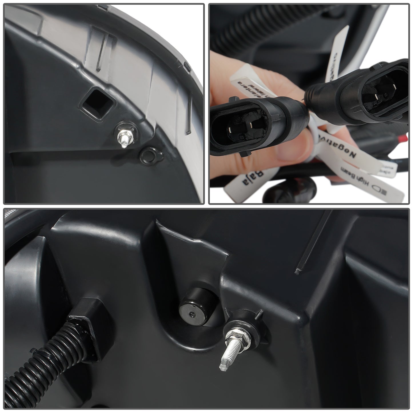 FAROS 08-17 FREIGHTLINER CASCADIA - FULL LED HALO PROJECTORS GATTLING BARREL RGB - BLACK