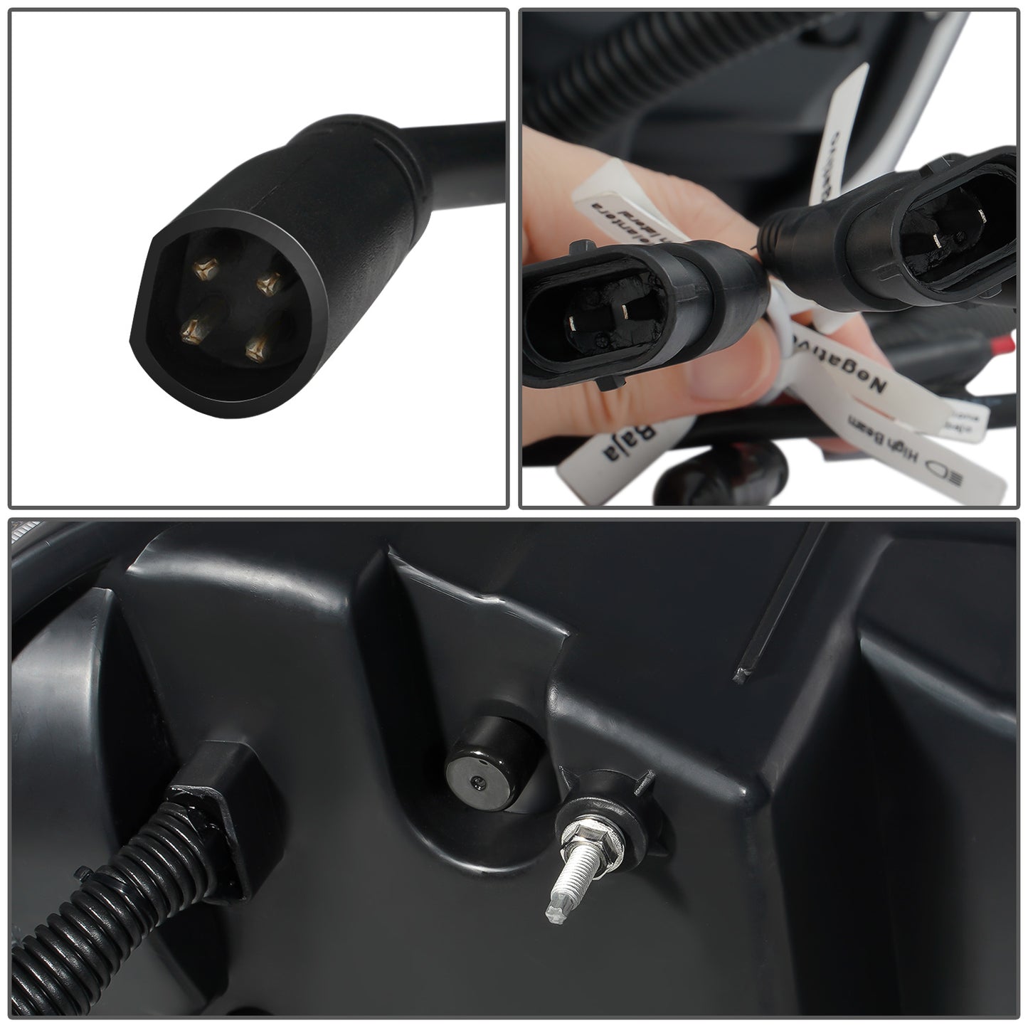 FAROS 08-17 FREIGHTLINER CASCADIA - FULL LED HALO PROJECTORS GATTLING BARREL RGB - CHROME