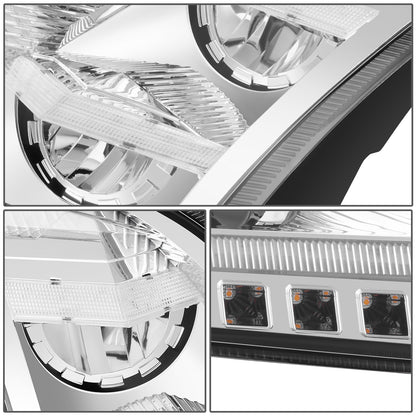 FAROS 18-21 VOLVO VNL, VNL 300, VNL 400, VNL 740, VNL 760, VNL 860 / 18-21 VOLVO VNR, VNR 300, VNR 400, VNR 640 - FULL LED RGB DRL SEQUENTIAL TURN SIGNAL - CHROME