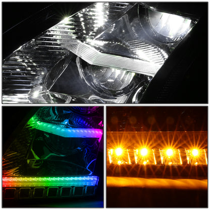 FAROS 18-21 VOLVO VNL, VNL 300, VNL 400, VNL 740, VNL 760, VNL 860 / 18-21 VOLVO VNR, VNR 300, VNR 400, VNR 640 - FULL LED RGB DRL SEQUENTIAL TURN SIGNAL - CHROME