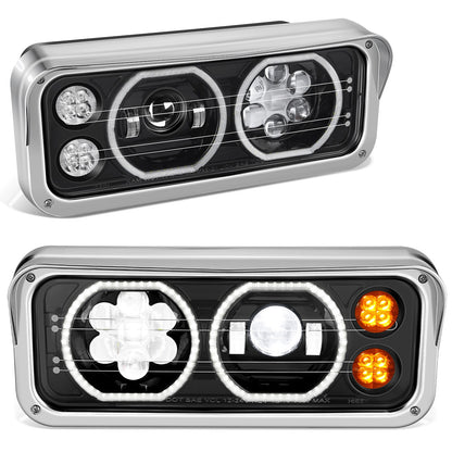 FAROS VOLVO VNL 18-23 / VOLVO VNR 18-23 / VOLVO VNL 300 18-20 / VOLVO VNL 400 18-20 / VOLVO VNL 740 18-20 / VOLVO VNL 760 18-20 / VOLVO VNL 860 18-20 / VOLVO VNR 300 18-20 / VOLVO VNR 400 18-20 / VOLVO VNR 640 18-20 - WHITE HALO RING - BLACK