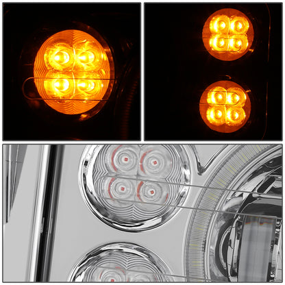 FAROS VOLVO VNL 18-23 / VOLVO VNR 18-23 / VOLVO VNL 300 18-20 / VOLVO VNL 400 18-20 / VOLVO VNL 740 18-20 / VOLVO VNL 760 18-20 / VOLVO VNL 860 18-20 / VOLVO VNR 300 18-20 / VOLVO VNR 400 18-20 / VOLVO VNR 640 18-20 - WHITE HALO RING - CHROME