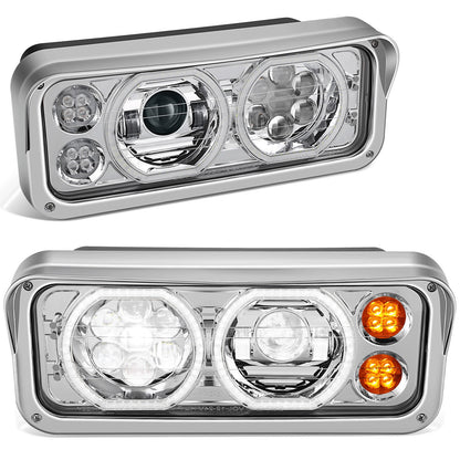 FAROS VOLVO VNL 18-23 / VOLVO VNR 18-23 / VOLVO VNL 300 18-20 / VOLVO VNL 400 18-20 / VOLVO VNL 740 18-20 / VOLVO VNL 760 18-20 / VOLVO VNL 860 18-20 / VOLVO VNR 300 18-20 / VOLVO VNR 400 18-20 / VOLVO VNR 640 18-20 - WHITE HALO RING - CHROME