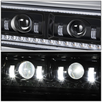 FAROS 81-88 PETERBILT 359 / 87-07 PETERBILT 379 / 08-21 PETERBILT 389 - FULL LED SEQUENTIAL CHASING TURN SIGNAL HEADLIGHT - BLACK