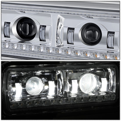 FAROS 81-88 PETERBILT 359 / 87-07 PETERBILT 379 / 08-21 PETERBILT 389 - FULL LED SEQUENTIAL CHASING TURN SIGNAL HEADLIGHT - CHROME