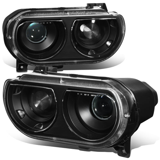 FAROS 08-14 DODGE CHALLENGER - ONLY FITS MODELS WITH FACTORY EQUIPPED HID HEADLIGHTS - DOES NOT FIT MODELS WITH FACTORY EQUIPPED HALOGEN HEADLIGHTS - OE STYLE - D1S HIGH / LOW BEAM, 4157NA SIGNAL - BLACK