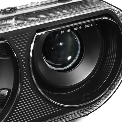 FAROS 08-14 DODGE CHALLENGER - ONLY FITS MODELS WITH FACTORY EQUIPPED HID HEADLIGHTS - DOES NOT FIT MODELS WITH FACTORY EQUIPPED HALOGEN HEADLIGHTS - OE STYLE - D1S HIGH / LOW BEAM, 4157NA SIGNAL - BLACK