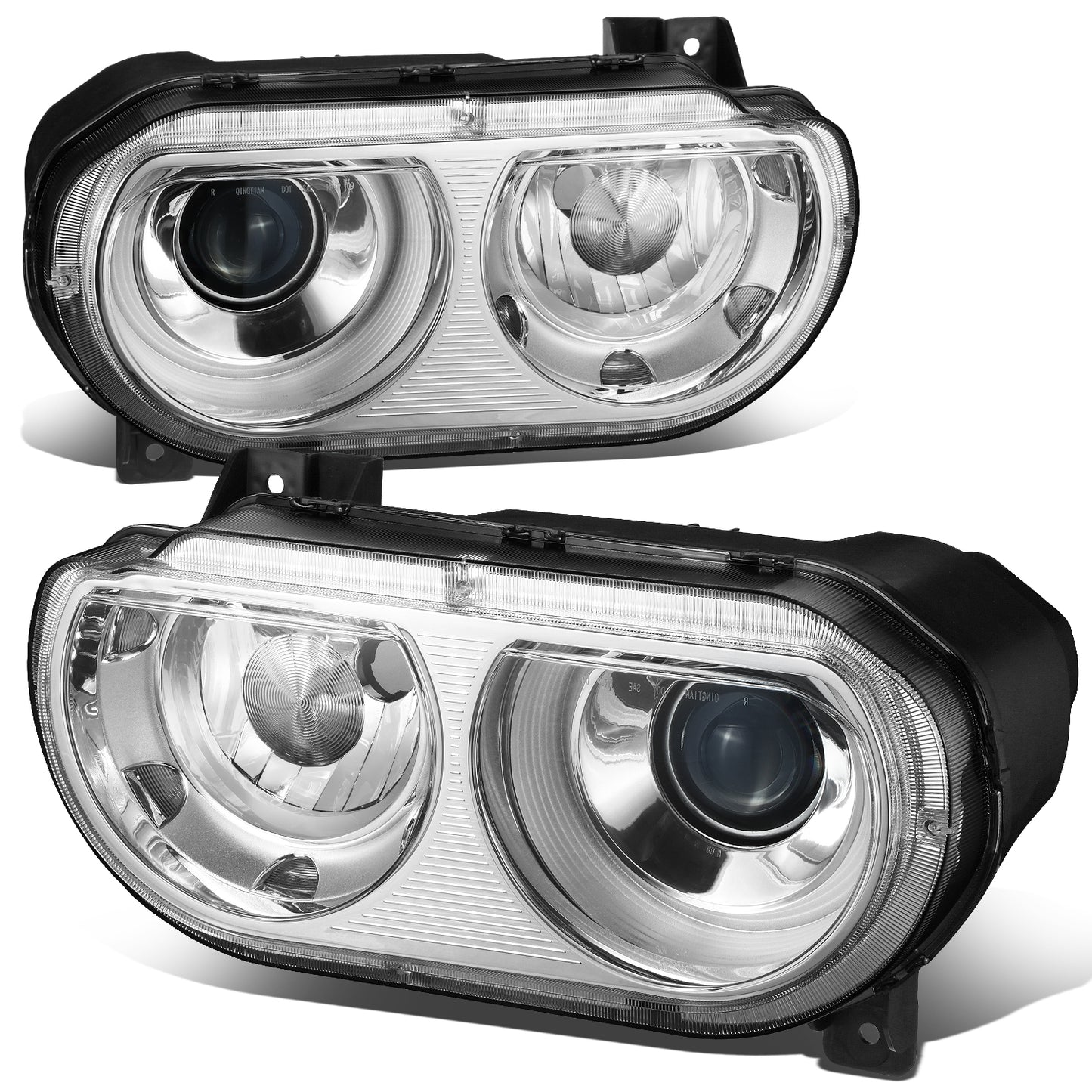 FAROS 08-14 DODGE CHALLENGER - ONLY FITS MODELS WITH FACTORY EQUIPPED HID HEADLIGHTS - DOES NOT FIT MODELS WITH FACTORY EQUIPPED HALOGEN HEADLIGHTS - OE STYLE - D1S HIGH / LOW BEAM, 4157NA SIGNAL - CHROME