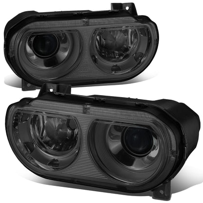 FAROS 08-14 DODGE CHALLENGER - ONLY FITS MODELS WITH FACTORY EQUIPPED HID HEADLIGHTS - DOES NOT FIT MODELS WITH FACTORY EQUIPPED HALOGEN HEADLIGHTS - OE STYLE - D1S HIGH / LOW BEAM, 4157NA SIGNAL - SMOKED