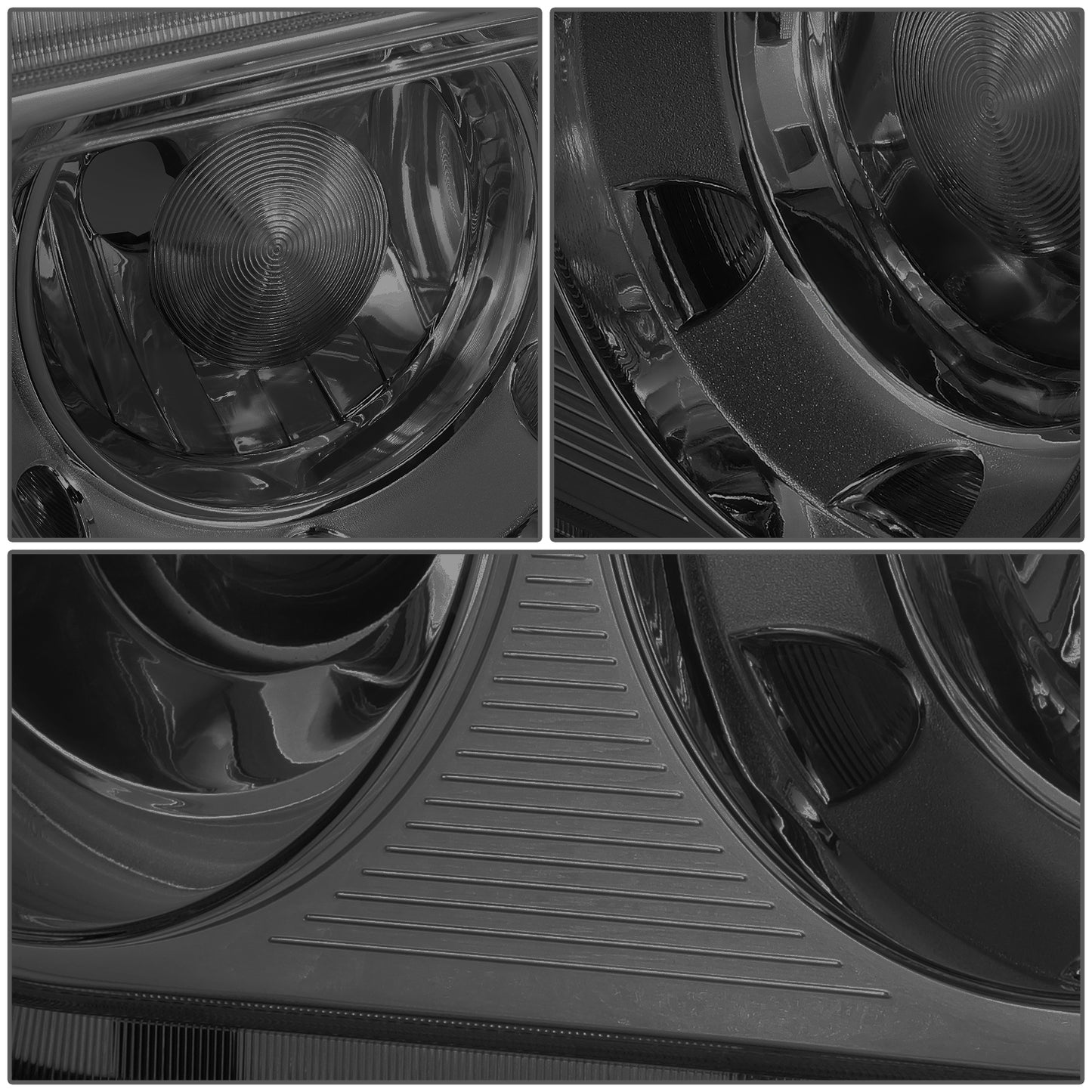 FAROS 08-14 DODGE CHALLENGER - ONLY FITS MODELS WITH FACTORY EQUIPPED HID HEADLIGHTS - DOES NOT FIT MODELS WITH FACTORY EQUIPPED HALOGEN HEADLIGHTS - OE STYLE - D1S HIGH / LOW BEAM, 4157NA SIGNAL - SMOKED