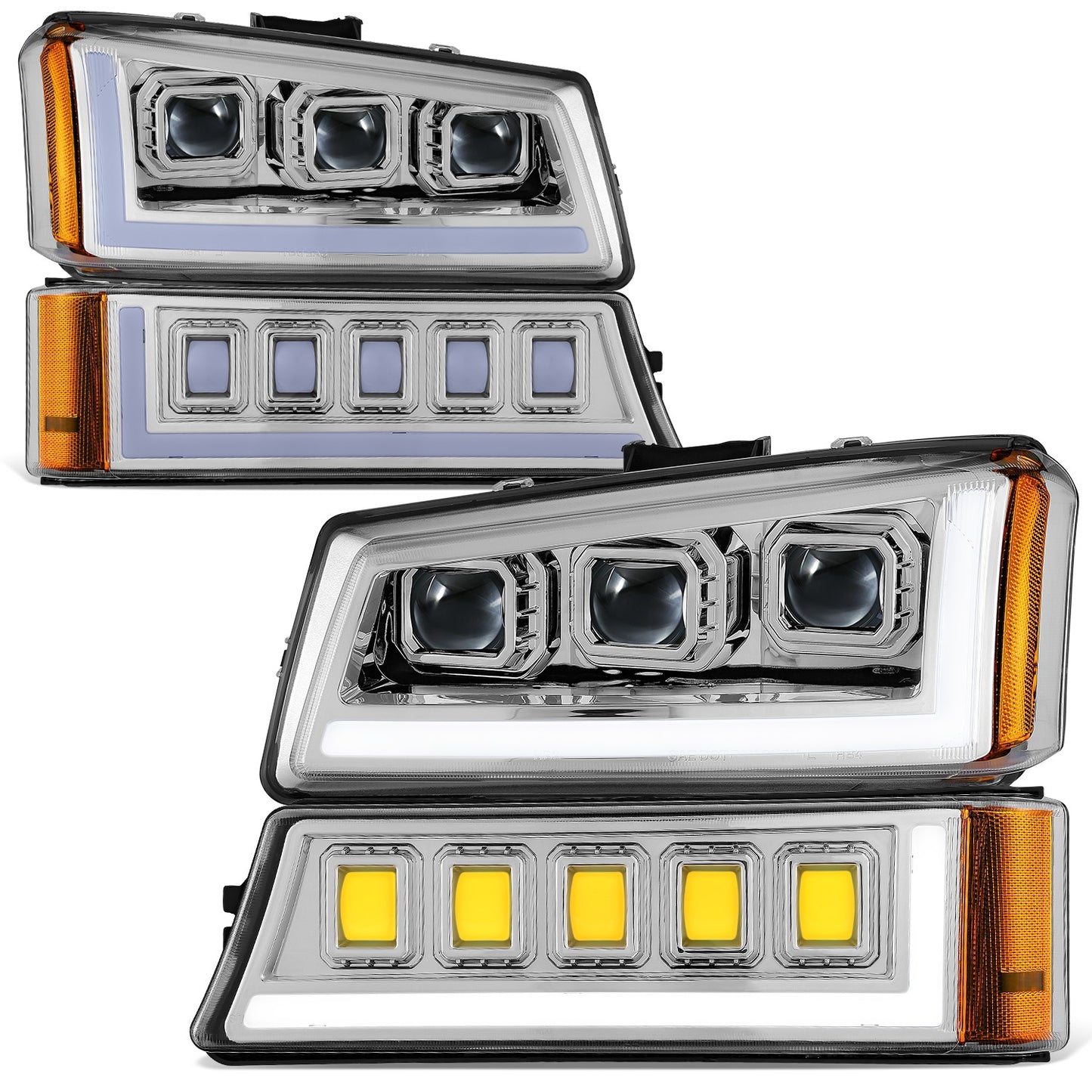 FAROS 03-06 CHEVROLET AVALANCHE 1500 2500 / 03-06 CHEVROLET SILVERADO 1500 2500 3500 / 03-06 CHEVROLET SILVERADO 1500 HD 2500 HD / 07 CHEVROLET SILVERADO 1500 1500 HD 2500 HD 3500 CLASSIC - FOR AVALANCHE, FITS MODELS WITHOUT FACTORY CLADDING ONLY -