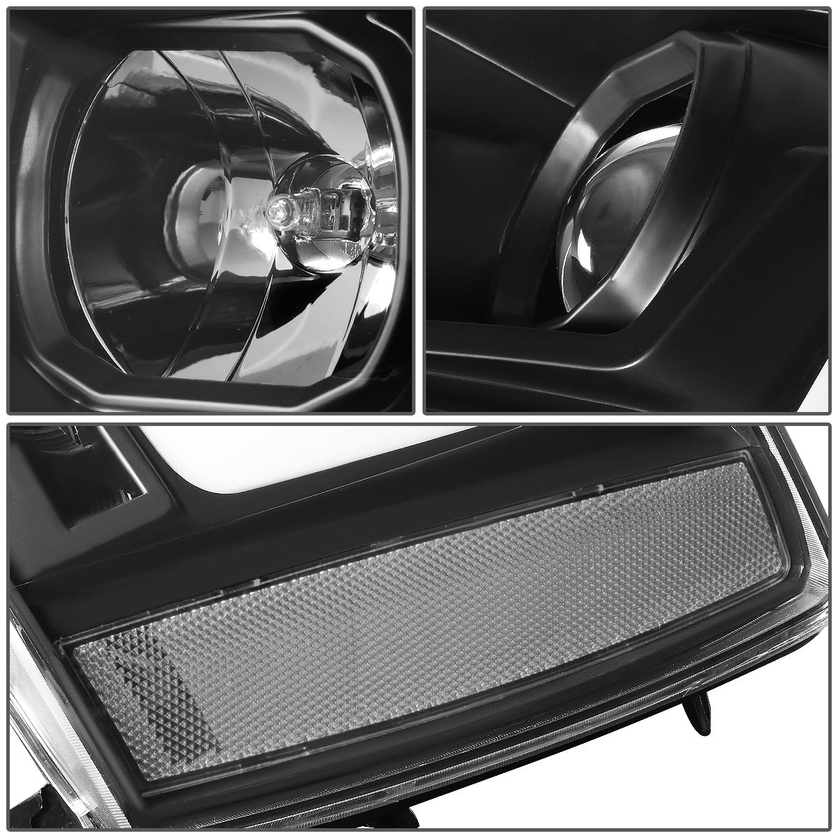 FAROS 07-13 CHEVY AVALANCHE, SUBURBAN 2500 / 07-14 CHEVY TAHOE, SUBURBAN 1500 - LED DRL - C-BAR - BLACK HOUSING / CLEAR CORNER