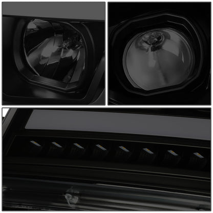 FAROS 07-13 CHEVY AVALANCHE, SUBURBAN 2500 / 07-14 CHEVY TAHOE, SUBURBAN 1500 - LED DRL - C-BAR - BLACK HOUSING / SMOKE LENS / CLEAR CORNER