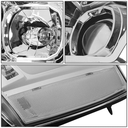 FAROS 07-13 CHEVY AVALANCHE, SUBURBAN 2500 / 07-14 CHEVY TAHOE, SUBURBAN 1500 - LED DRL - C-BAR - CHROME HOUSING / CLEAR CORNER