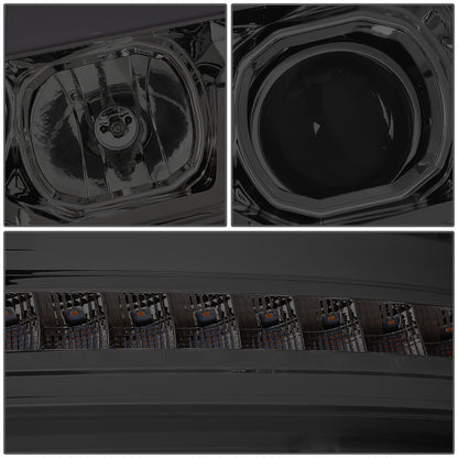 FAROS 07-13 CHEVY AVALANCHE, SUBURBAN 2500 / 07-14 CHEVY TAHOE, SUBURBAN 1500 - LED DRL - C-BAR - SMOKE HOUSING / AMBER CORNER