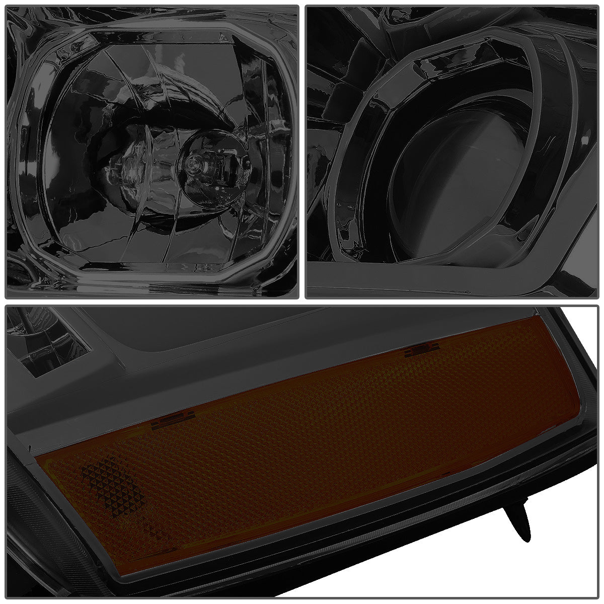 FAROS 07-13 CHEVY AVALANCHE, SUBURBAN 2500 / 07-14 CHEVY TAHOE, SUBURBAN 1500 - LED DRL - C-BAR - SMOKE HOUSING / AMBER CORNER
