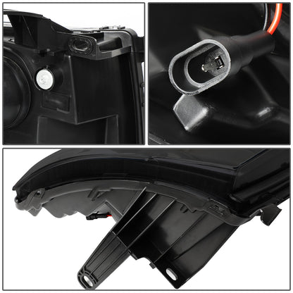 FAROS 07-13 CHEVY SILVERADO 1500 / 07-17 SILVERADO 2500, 3500 AND HD MODELS - DOES NOT FIT 2007 OLD BODY CLASSIC MODELS - LED DRL - DUAL LED - BLACK HOUSING / SMOKE LENS / AMBER CORNER