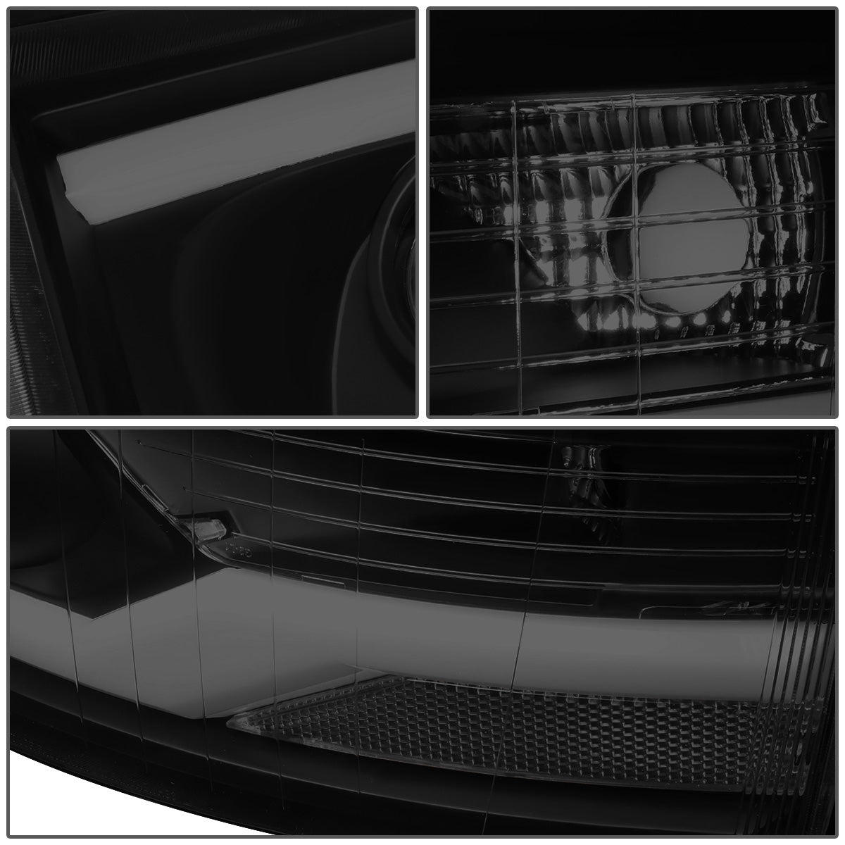 FAROS 07-13 CHEVY SILVERADO 1500 / 07-17 SILVERADO 2500, 3500 AND HD MODELS - DOES NOT FIT 2007 OLD BODY CLASSIC MODELS - LED DRL - DUAL LED - BLACK HOUSING / SMOKE LENS / CLEAR CORNER