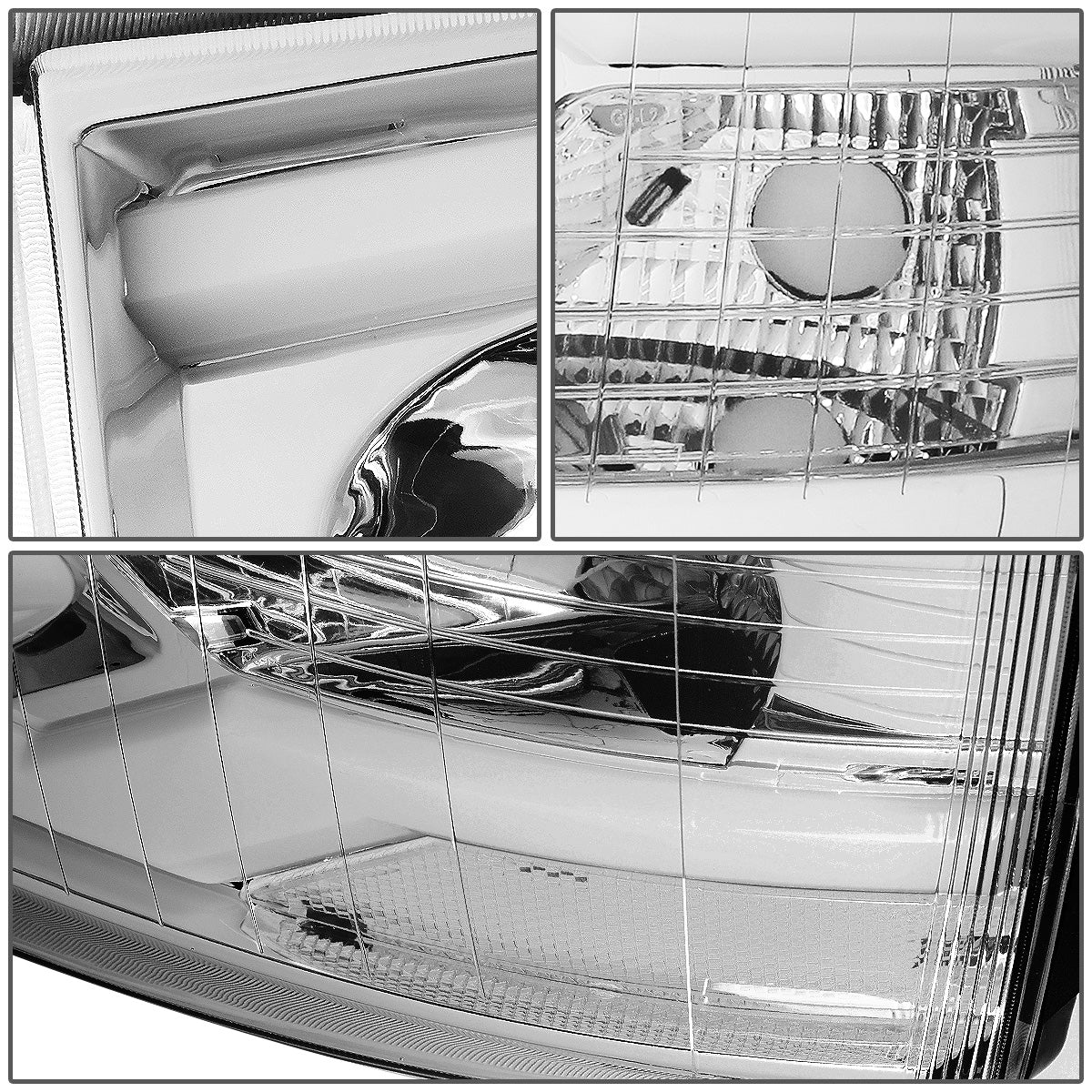 FAROS 07-13 CHEVY SILVERADO 1500 / 07-17 SILVERADO 2500, 3500 AND HD MODELS - DOES NOT FIT 2007 OLD BODY CLASSIC MODELS - LED DRL - DUAL LED - CHROME HOUSING / CLEAR CORNER