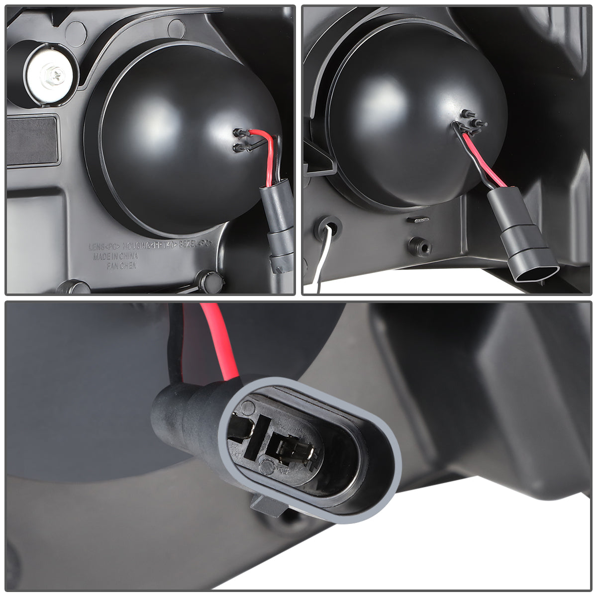 FAROS 07-13 CHEVY SILVERADO 1500 / 07-14 SILVERADO 2500 HD, 3500 - DOES NOT FIT 2007 OLD BODY CLASSIC MODELS - FITS MODELS WITH HALOGEN HEADLIGHTS ONLY - RECTANGLE LED DRL - BLACK HOUSING / CLEAR CORNER