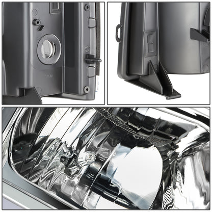 FAROS 07-13 CHEVY SILVERADO 1500 / 07-14 SILVERADO 2500 HD, 3500 - DOES NOT FIT 2007 OLD BODY CLASSIC MODELS - FITS MODELS WITH HALOGEN HEADLIGHTS ONLY - RECTANGLE LED DRL - CHROME HOUSING / CLEAR CORNER