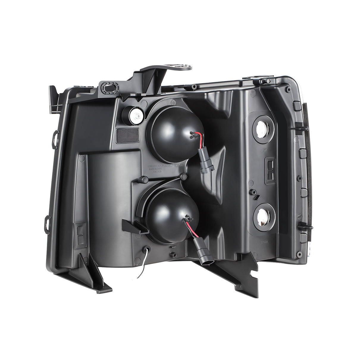 FAROS 07-13 CHEVY SILVERADO 1500 / 07-14 SILVERADO 2500 HD, 3500 - DOES NOT FIT 2007 OLD BODY CLASSIC MODELS - FITS MODELS WITH HALOGEN HEADLIGHTS ONLY - RECTANGLE LED DRL - CHROME HOUSING / CLEAR CORNER