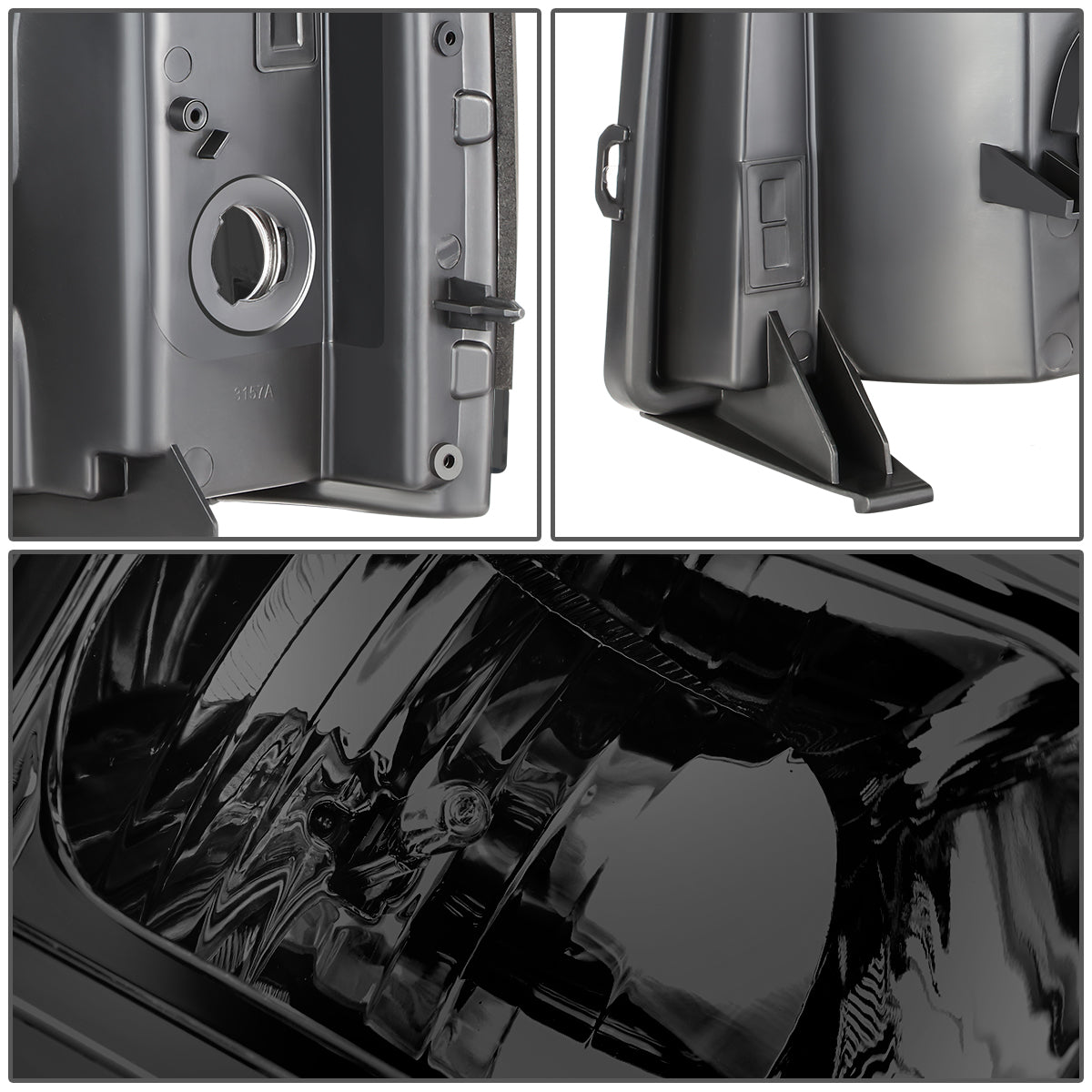 FAROS 07-13 CHEVY SILVERADO 1500 / 07-14 SILVERADO 2500 HD, 3500 - DOES NOT FIT 2007 OLD BODY CLASSIC MODELS - FITS MODELS WITH HALOGEN HEADLIGHTS ONLY - RECTANGLE LED DRL - SMOKE HOUSING / CLEAR CORNER