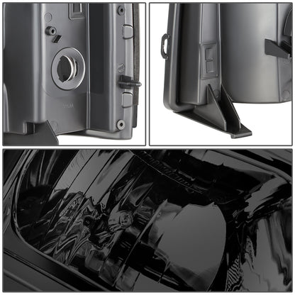 FAROS 07-13 CHEVY SILVERADO 1500 / 07-14 SILVERADO 2500 HD, 3500 - DOES NOT FIT 2007 OLD BODY CLASSIC MODELS - FITS MODELS WITH HALOGEN HEADLIGHTS ONLY - RECTANGLE LED DRL - SMOKE HOUSING / CLEAR CORNER