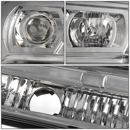FAROS 02-06 CHEVY TRAILBLAZER EXT / 02-09 CHEVY TRAILBLAZER - 4DR - LED DRL - OE - CHROME HOUSING / AMBER CORNER