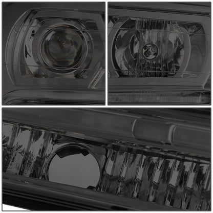FAROS 02-06 CHEVY TRAILBLAZER EXT / 02-09 CHEVY TRAILBLAZER - 4DR - LED DRL - OE - SMOKE HOUSING / CLEAR CORNER
