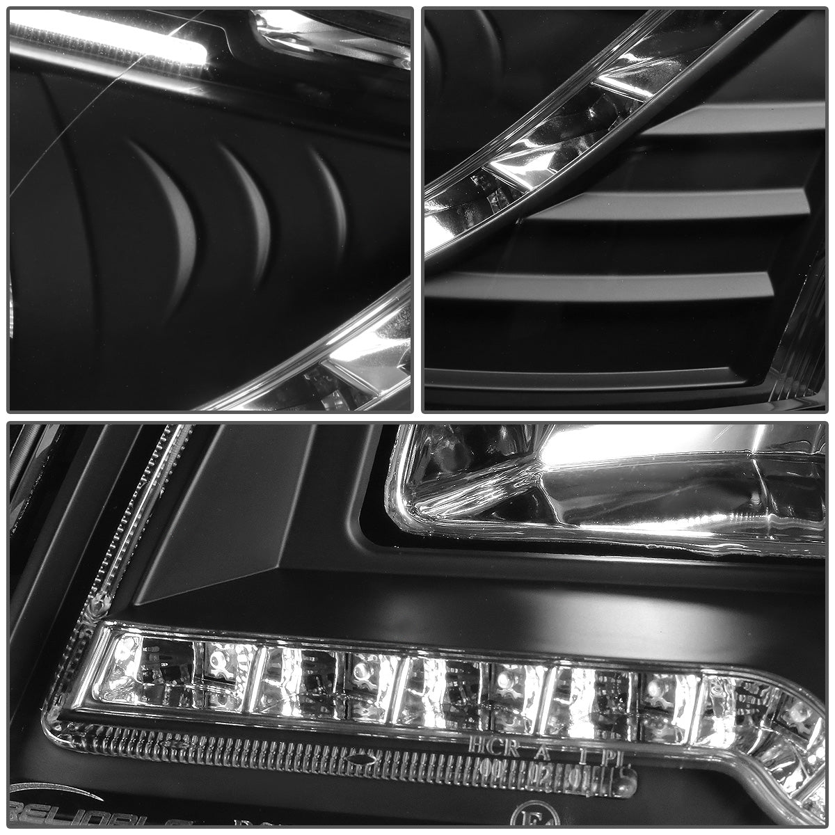 FAROS 02-05 AUDI A4 B6, A4 B6 QUATTRO / 04-05 AUDI S4 B6, A4 B6 QUATTRO - LED DRL - 4DR - DOES NOT FIT CABRIOLET MODELS - DOES NOT FIT MODELS WITH OEM XENON HID HEADLIGHTS - ONLY FITS SEDAN / WAGON MODELS WITH OEM HEADLIGHTS - BLACK HOUSING / CLEAR LENS