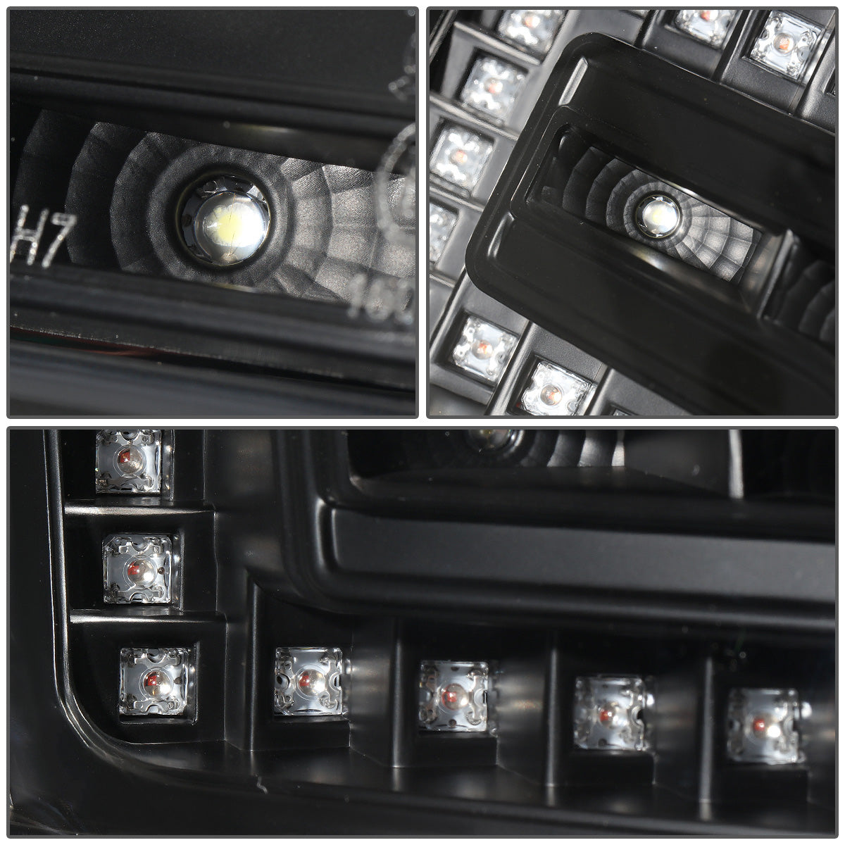 FAROS 06-08 AUDI A4, A4 QUATTRO, S4 - FOR 2005 MODELS, ONLY FITS NEW BODY - FITS SEDAN / WAGON MODELS WITH HALOGEN HEADLIGHTS ONLY -  DOES NOT FIT CABRIO AND CABRIOLET MODELS - LED DRL - HALO PROJECTOR - BLACK HOUSING / CLEAR LENS / AMBER SIGNAL