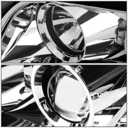 FAROS 98-01 AUDI A6, A6 QUATTRO - DOES NOT FIT MODELS WITH OEM XENON HID HEADLIGHTS - ONLY FITS MODELS WITH OEM HALOGEN HEADLIGHTS - LED DRL - PROJECTOR - CHROME HOUSING / CLEAR LENS / AMBER SIGNAL
