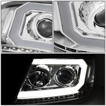 FAROS 04-08 FORD F-150 / 06-08 LINCOLN MARK LT - LED DRL - PROJECTOR - SEQUENTIAL LED TURN SIGNAL - CHROME HOUSING / CLEAR CORNER