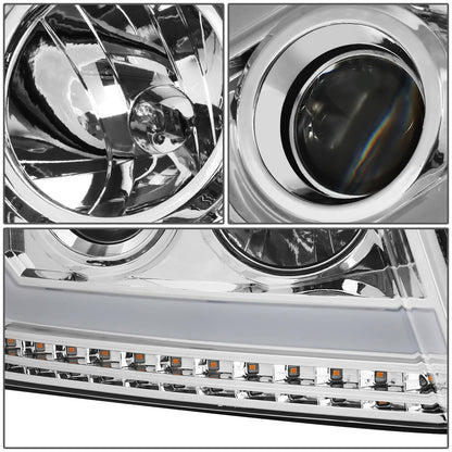 FAROS 04-08 FORD F-150 / 06-08 LINCOLN MARK LT - LED DRL - PROJECTOR - SEQUENTIAL LED TURN SIGNAL - CHROME HOUSING / CLEAR CORNER