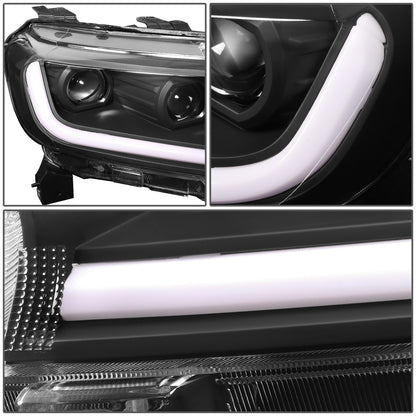 FAROS 19-21 FORD RANGER XL, XLT - FITS HALOGEN HEADLIGHTS MODELS ONLY, DOES NOT FIT LED HEADLIGHT MODELS - SWITCHBACK - SEQUENTIAL LED TURN SIGNAL - LED DRL - BLACK / CLEAR