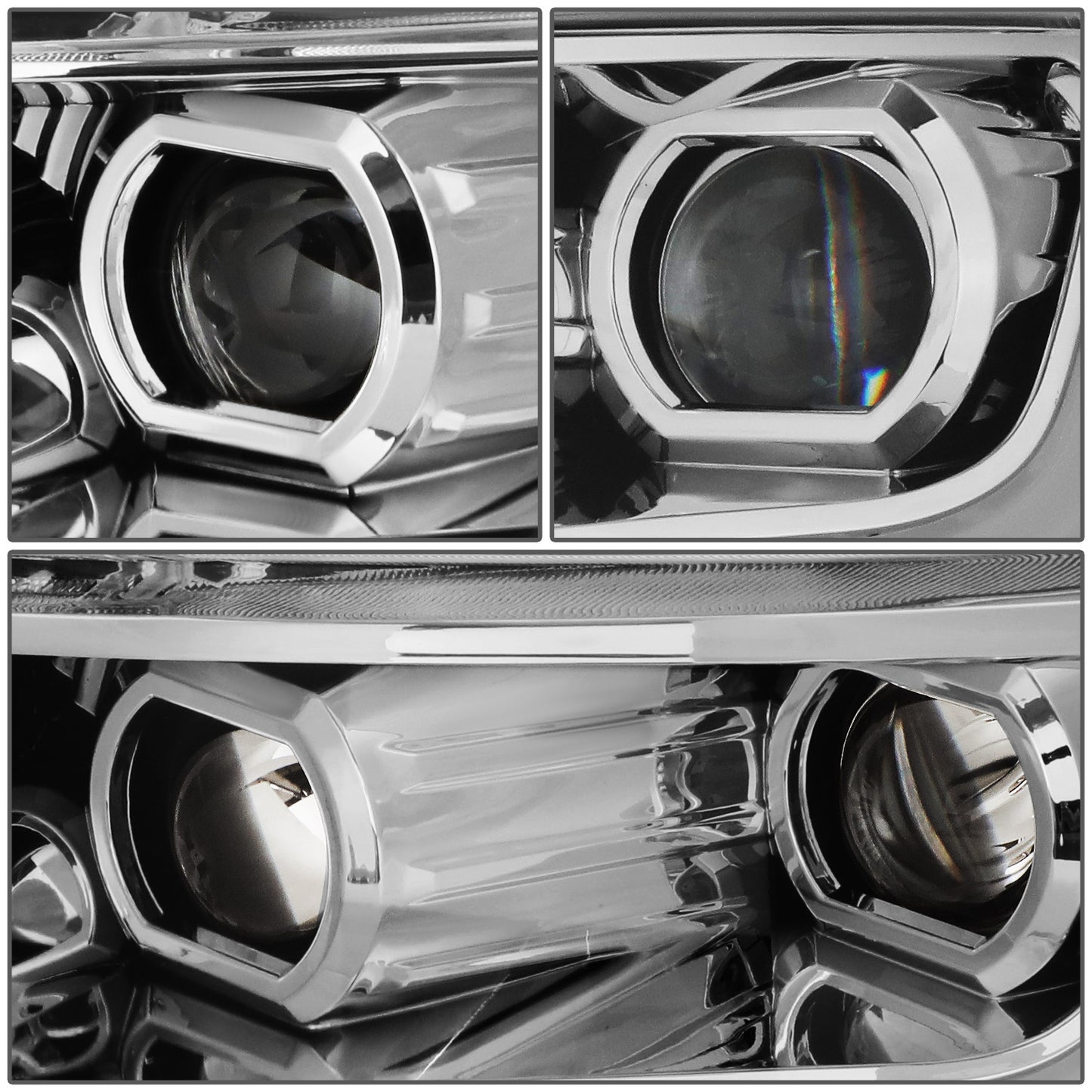 FAROS 19-21 FORD RANGER XL, XLT - FITS HALOGEN HEADLIGHTS MODELS ONLY, DOES NOT FIT LED HEADLIGHT MODELS - SWITCHBACK - SEQUENTIAL LED TURN SIGNAL - LED DRL - CHROME / AMBER