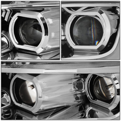FAROS 19-21 FORD RANGER XL, XLT - FITS HALOGEN HEADLIGHTS MODELS ONLY, DOES NOT FIT LED HEADLIGHT MODELS - SWITCHBACK - SEQUENTIAL LED TURN SIGNAL - LED DRL - CHROME / AMBER